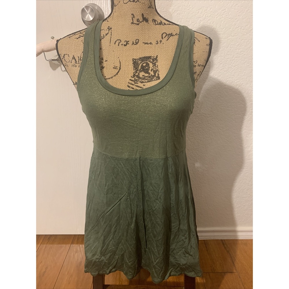 banana republic women's medium green top teal green sleeveless nwt